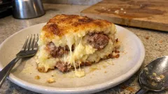Sformato di patate e salsiccia super filante: gratinato al forno e sempre a fette perfette
