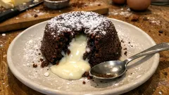 Tortino al cioccolato con cuore bianco: l’effetto “da ristorante” in 12 minuti